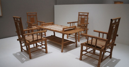 竹製客廳桌椅